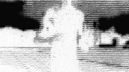 Le visage du coureur recomposé en caractères